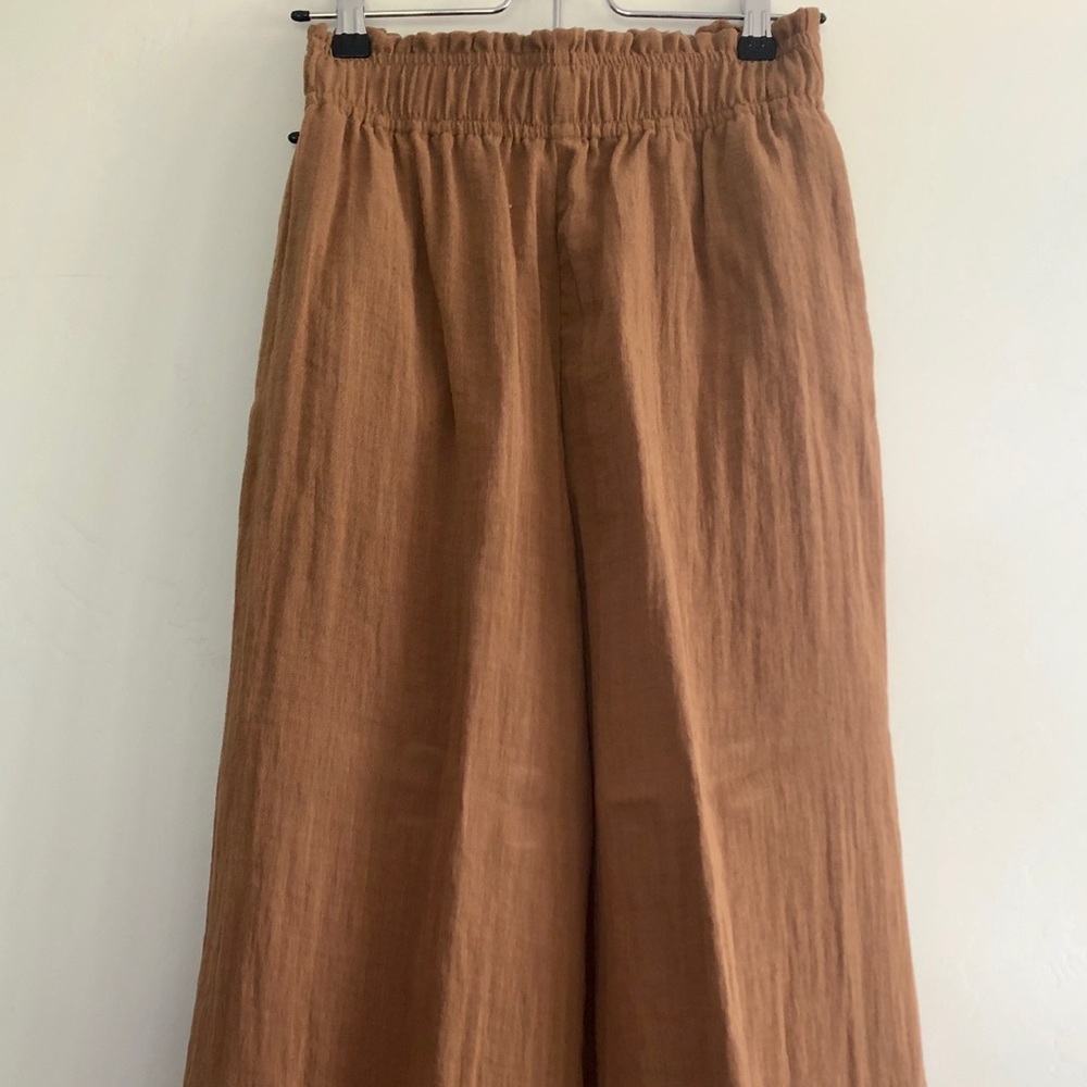 Linen Wide-Leg Pants